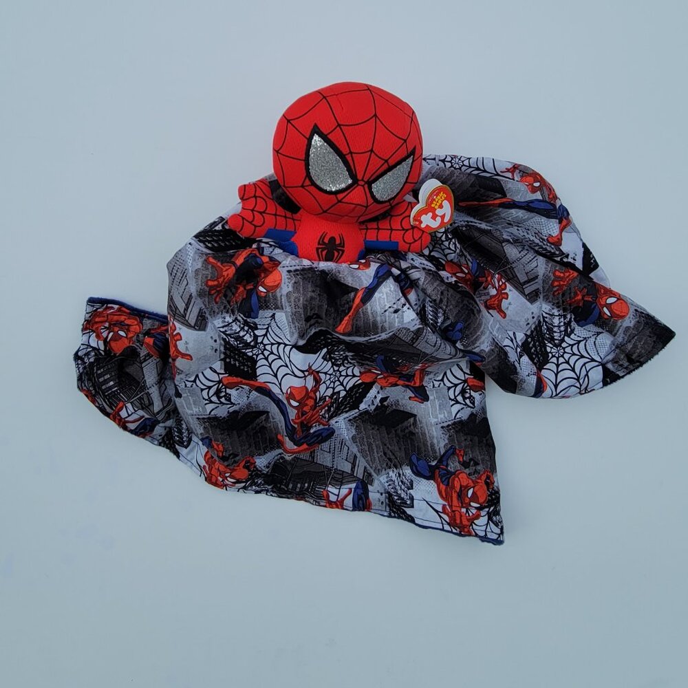 Handmade Lovey Spider man  full Plush Security Blanket 20 x 20